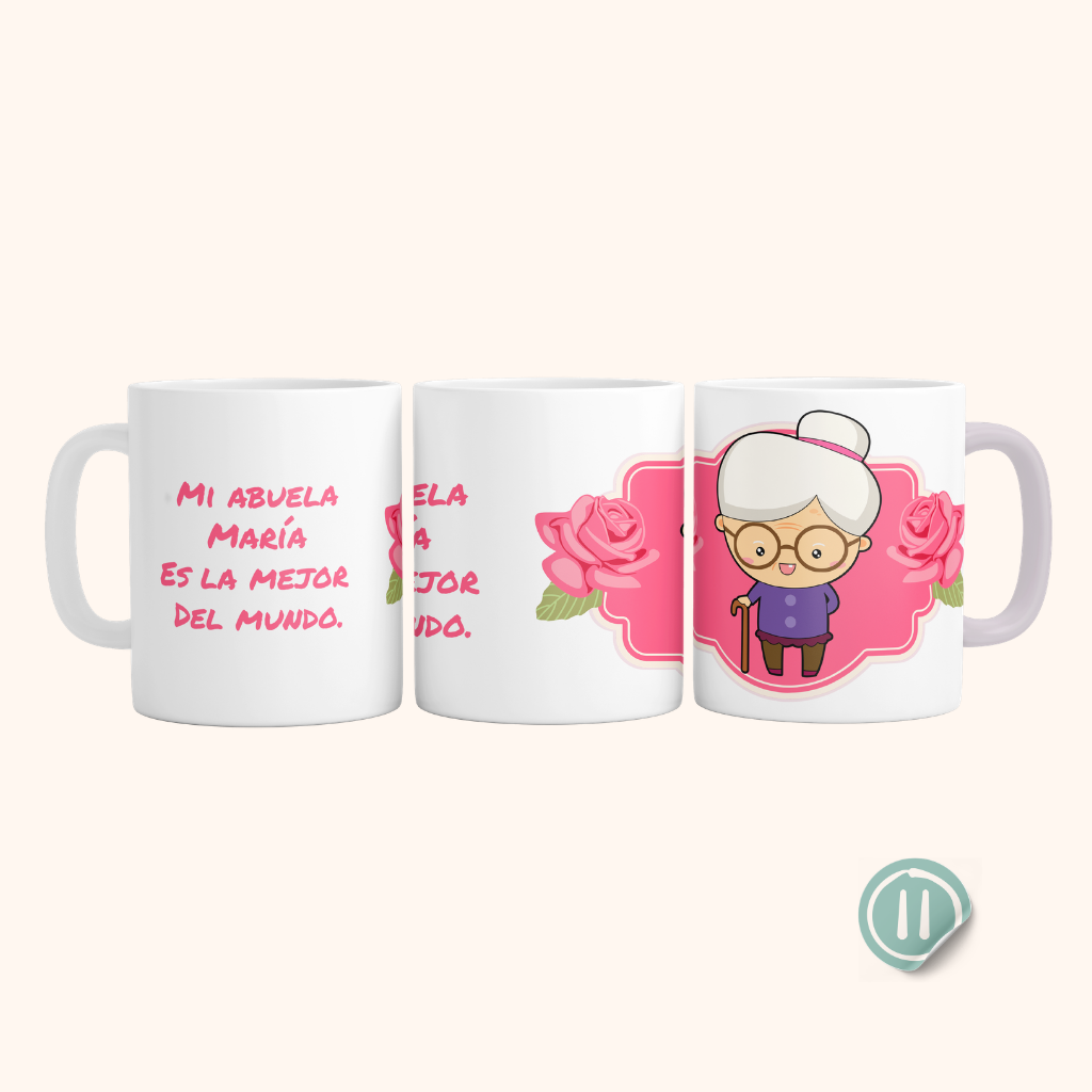 Tazas para mamá y abuelas - Personalizada 11 onzas