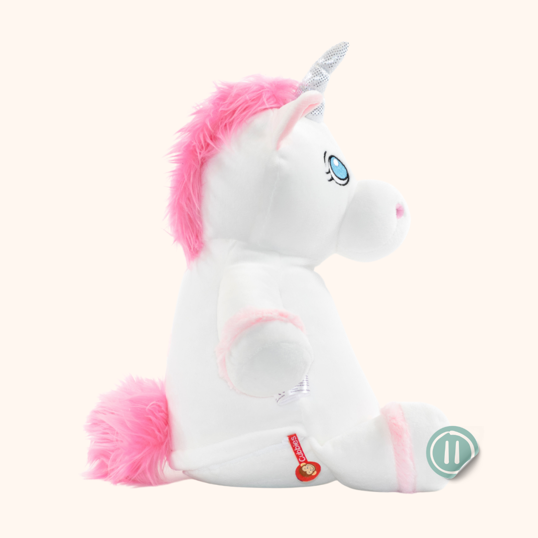 Unicornio Blanco plateado