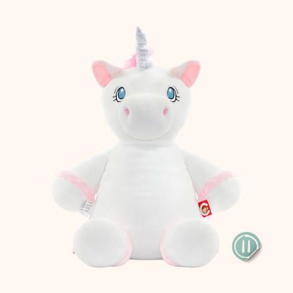 Unicornio Blanco plateado