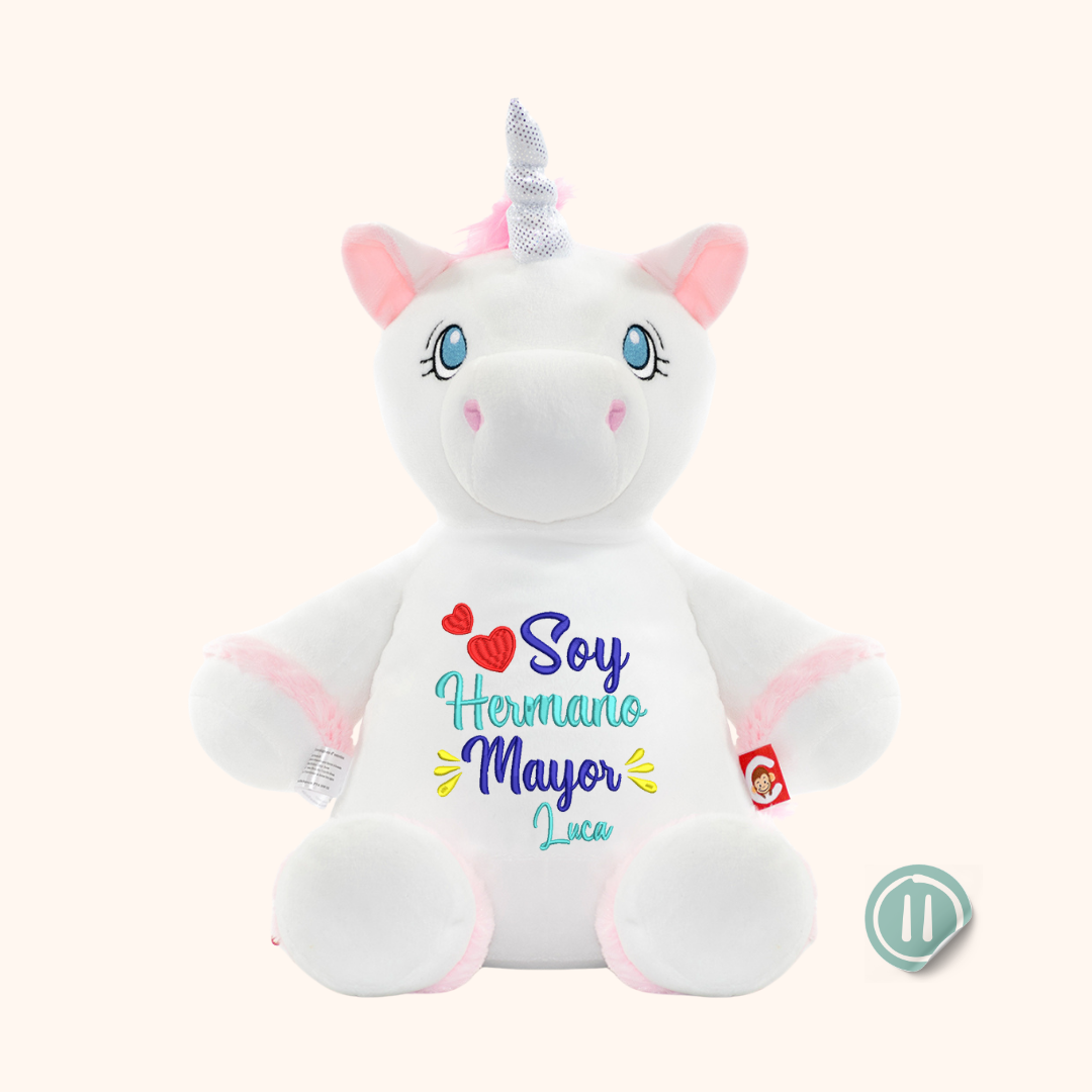 Unicornio Blanco plateado