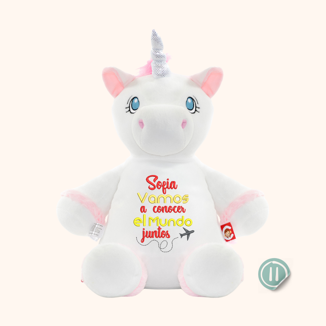 Unicornio Blanco plateado