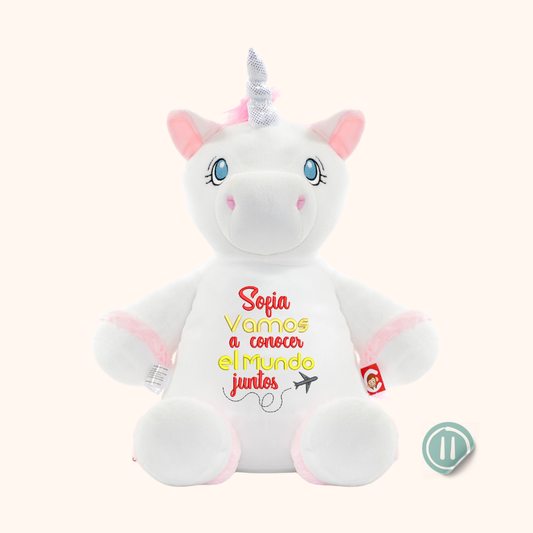 Unicornio Blanco plateado