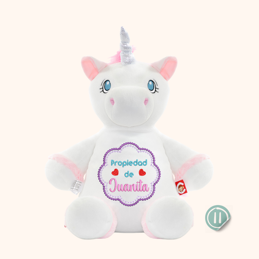 Unicornio Blanco plateado
