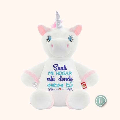 Unicornio Blanco plateado