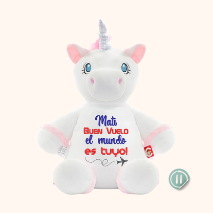 Unicornio Blanco plateado