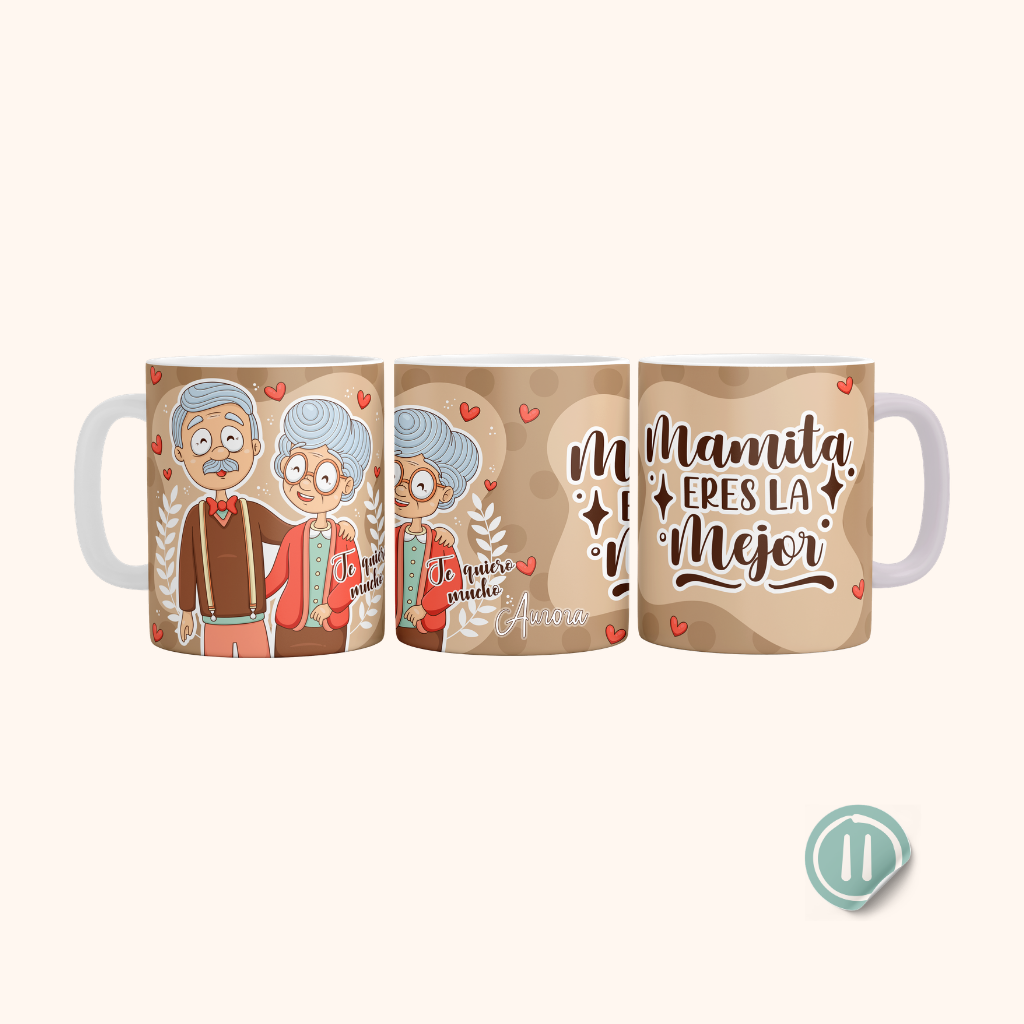 Tazas para mamá y abuelas - Personalizada  11 onzas