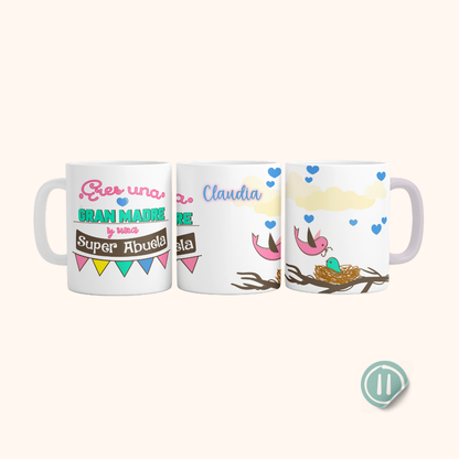 Tazas para mamá y abuelas - Personalizada  11 onzas