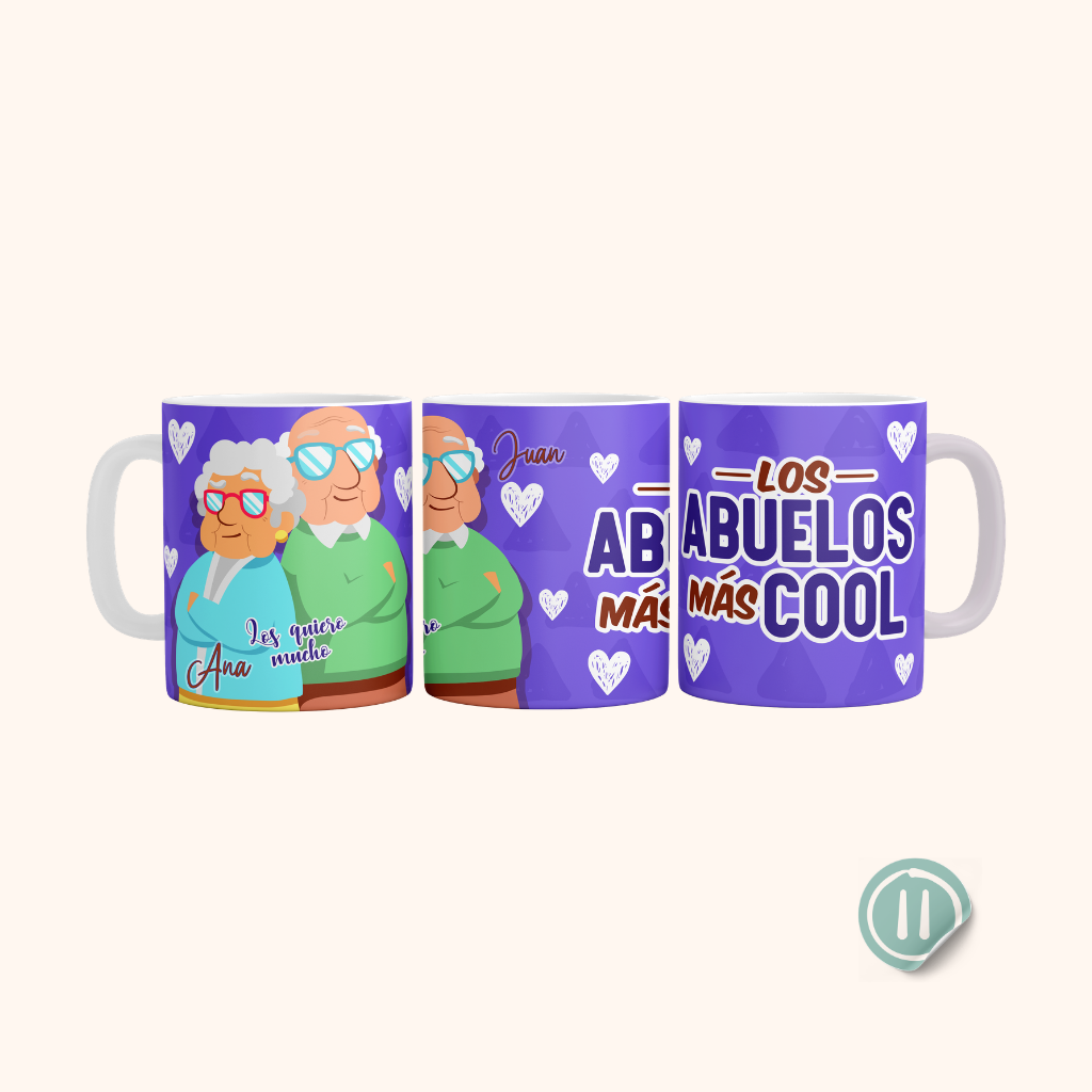 Tazas para mamá y abuelas - Personalizada  11 onzas